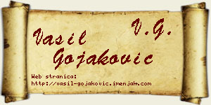 Vasil Gojaković vizit kartica